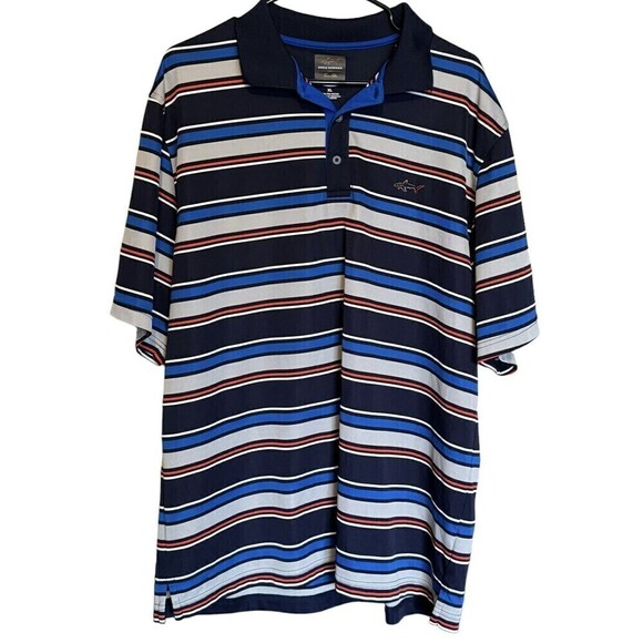 Greg Norman Other - Greg Norman Play Dry Polo Shirt Mens XL Multi-Color Striped Tasso Elba Shark